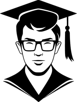 Grade, Black and White Vector illustration