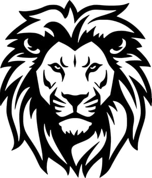 Lion, Minimalist and Simple Silhouette - Vector illustration