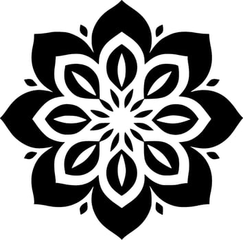 Mandala - Minimalist and Flat Logo - Vector illustration