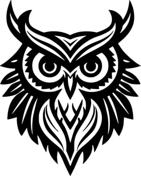 Owl, Minimalist and Simple Silhouette - Vector illustration