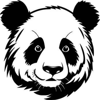 Panda - Minimalist and Flat Logo - Vector illustration