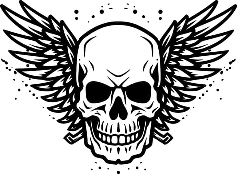 Skull, Minimalist and Simple Silhouette - Vector illustration