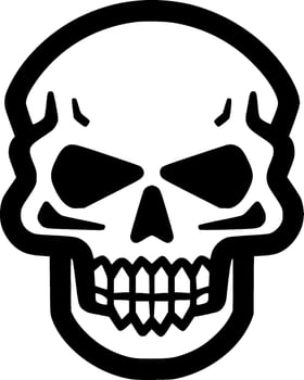 Skull - Minimalist and Flat Logo - Vector illustration