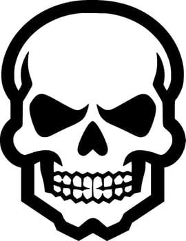 Skull, Minimalist and Simple Silhouette - Vector illustration