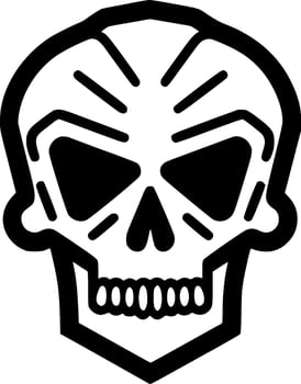Skull - Black and White Isolated Icon - Vector illustration
