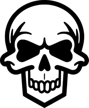 Skull - Minimalist and Flat Logo - Vector illustration