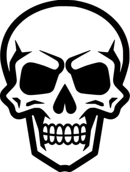 Skull - Minimalist and Flat Logo - Vector illustration