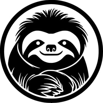 Sloth, Minimalist and Simple Silhouette - Vector illustration