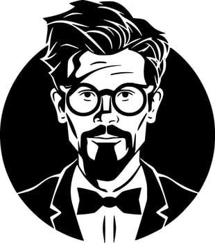 Teacher - Minimalist and Flat Logo - Vector illustration