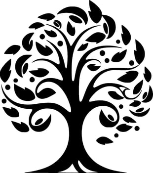 Tree, Minimalist and Simple Silhouette - Vector illustration