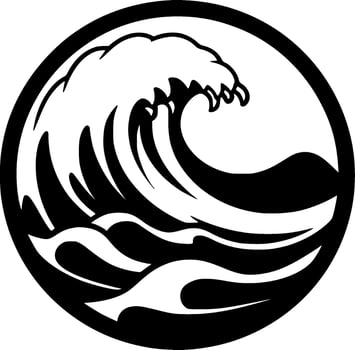 Waves - Minimalist and Flat Logo - Vector illustration