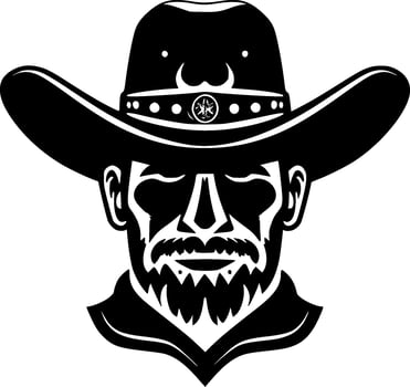 Western, Minimalist and Simple Silhouette - Vector illustration