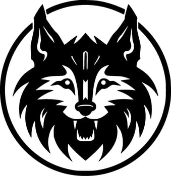 Wolf - Black and White Isolated Icon - Vector illustration