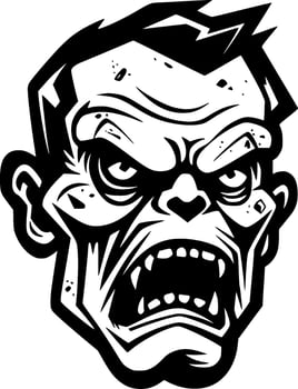 Zombie - Minimalist and Flat Logo - Vector illustration