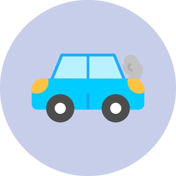 Broken Car Vector Icon