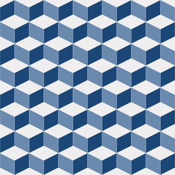 Navy blue cube pattern. cube pattern. cube pattern background. cube background. Seamless pattern. for backdrop, decoration, Gift wrapping vector