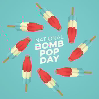 National Bomb Pop Day design template good for celebration usage. ice cream design template. flat design. vector eps 10.