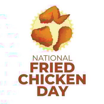National Fried Chicken Day design template good for celebration usage. fried chicken vector image. flat design. vector eps 10.