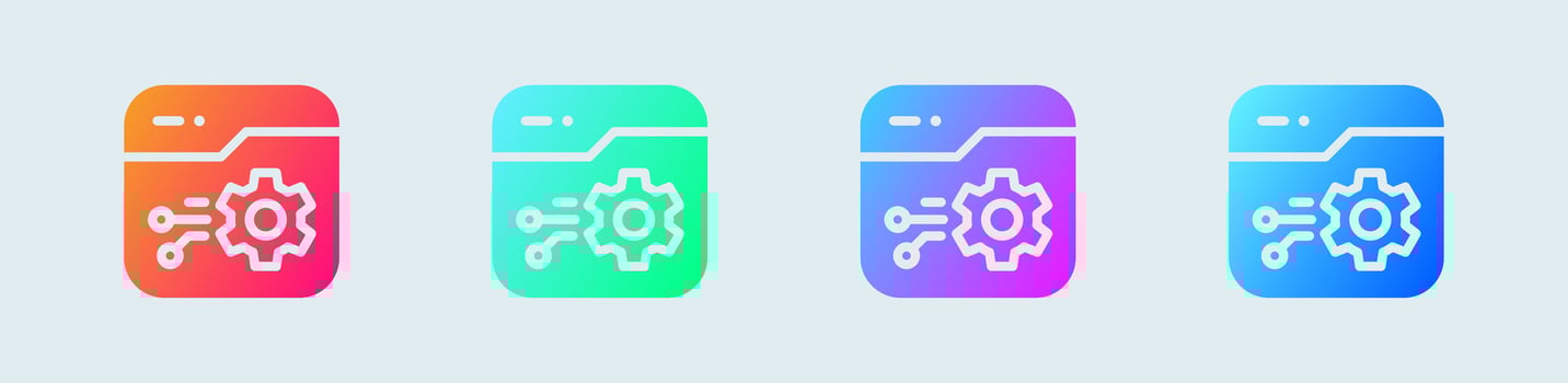 Tool solid icon in gradient colors. Repair signs vector illustration.