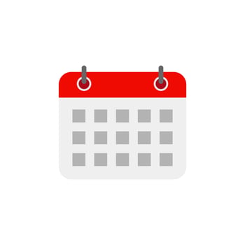 Calendar icon vector design illustration isolated on white background