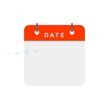 Calendar icon vector design illustration isolated on white background