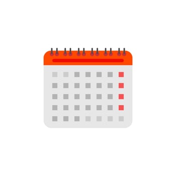 Calendar icon vector design illustration isolated on white background