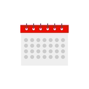 Calendar icon vector design illustration isolated on white background