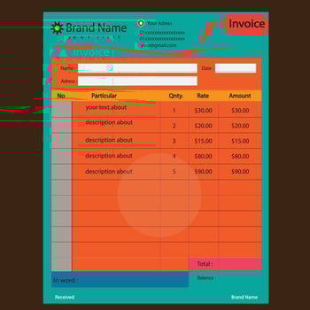 Invoice Cash memo pro vector template design