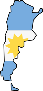 drawing of argentina flag map. png