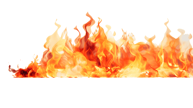 yellow flames isolated  AI Generated AI Generated png