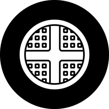 Waffle Vector Icon