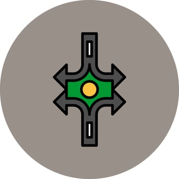 Crossroad Vector Icon