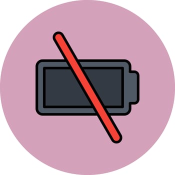 Empty Battery Vector Icon