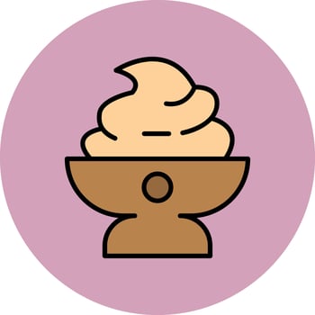 Cream Vector Icon