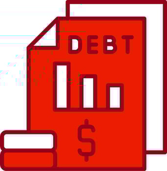 Debt Vector Icon