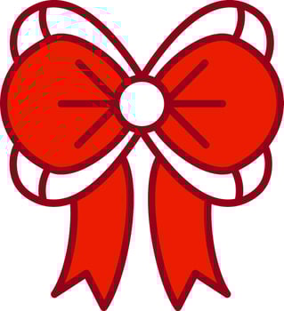 Ribbon Bow Vector Icon