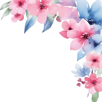 Clipart of watercolor paintings of colorful spring flowers, used for decoration. AI-Generated png