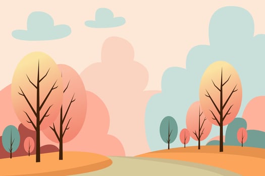 autumn background flat design vector illustration