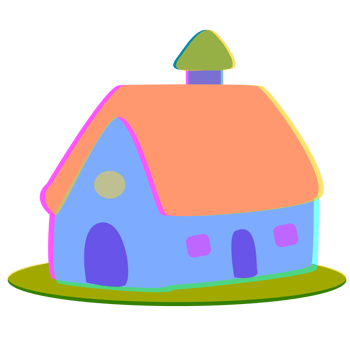 colorful house illustration png