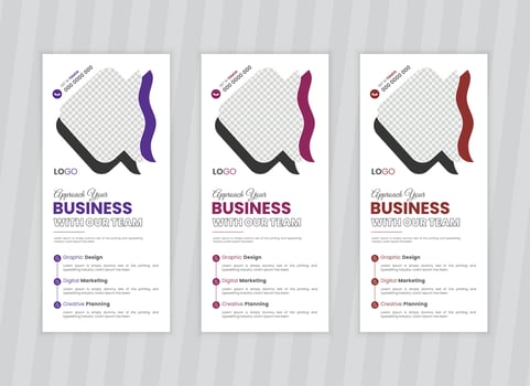 Professional business rack card or dl flyer design template vector