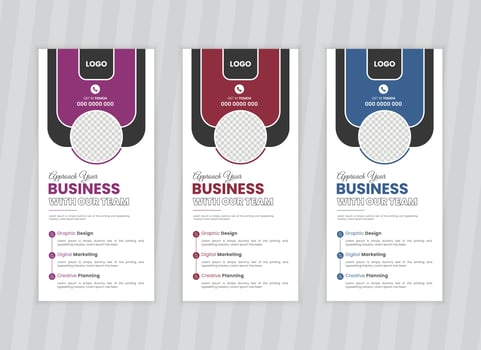 Professional business rack card or dl flyer design template vector