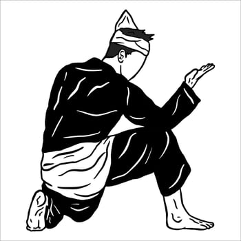 pencak silat vector illustration action pose jurus silat
