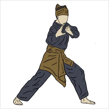 pencak silat vector illustration action pose jurus silat