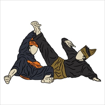 pencak silat vector illustration action pose jurus silat