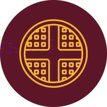 Waffle Vector Icon