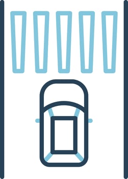 Zebra Crossing Vector Icon