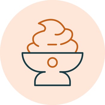 Cream Vector Icon
