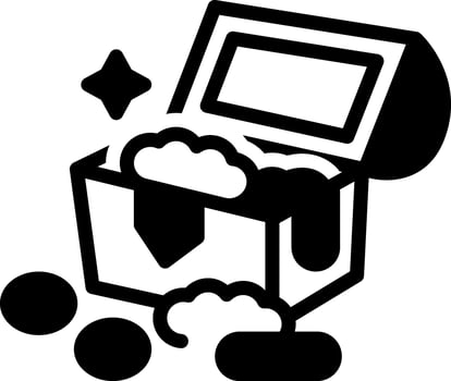 solid icon for treasure vector