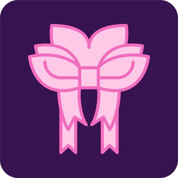 Ribbon Bow Vector Icon