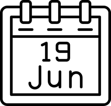 June 19 Vector Icon